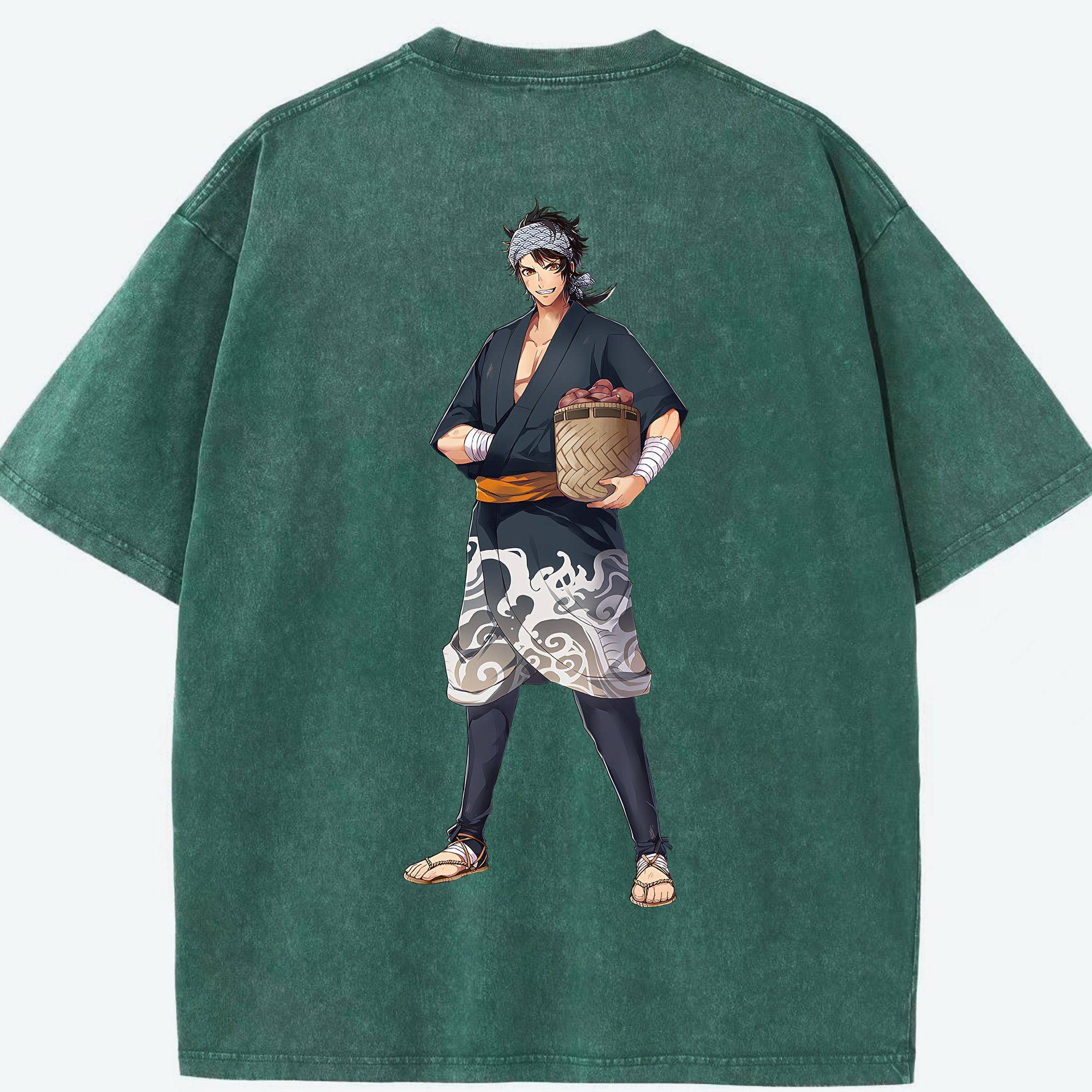 （画像用） 刀剣乱舞 Touken Ranbu 綿100% ヴィンテージ風 半袖Tシャツ（背面プリント）